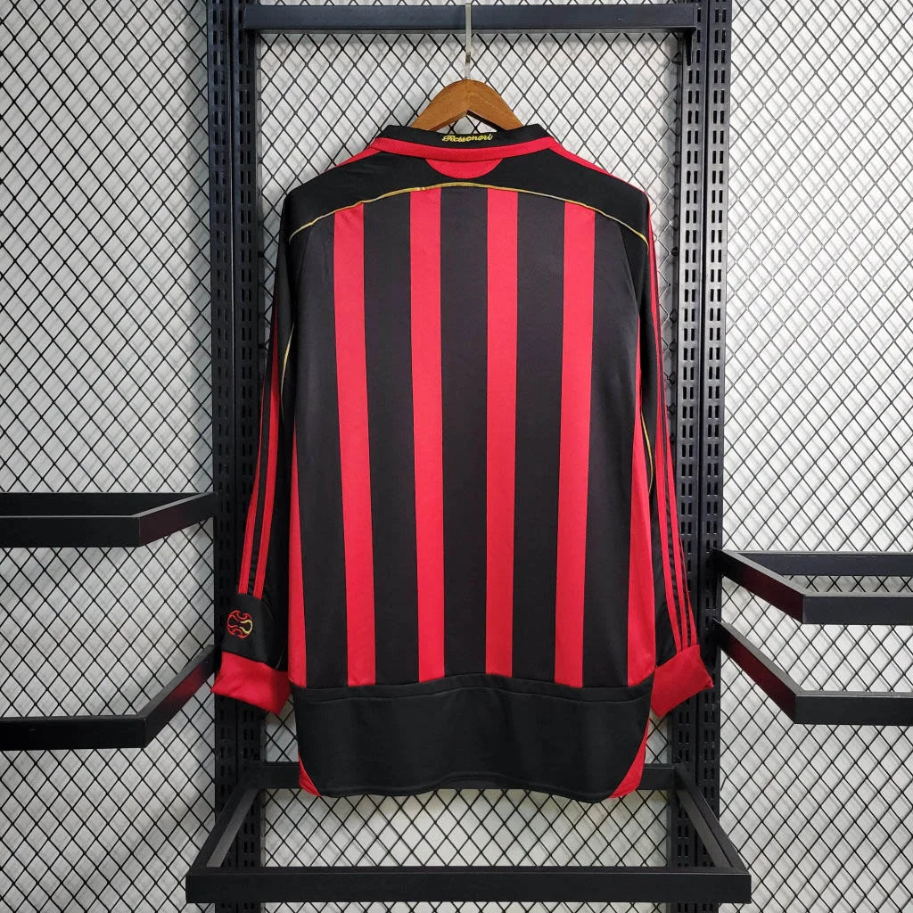 2006/2007 Retro Long Sleeve AC Milan Home Football Shirt 1:1 Thai Quality