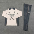 2024/2025 Real Madrid Half-Pull Tracksuit Light Yellow Football Shirt 1:1 Thai Quality