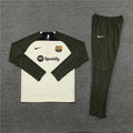 2023/2024 Barcelona Half-Pull Tracksuit Green