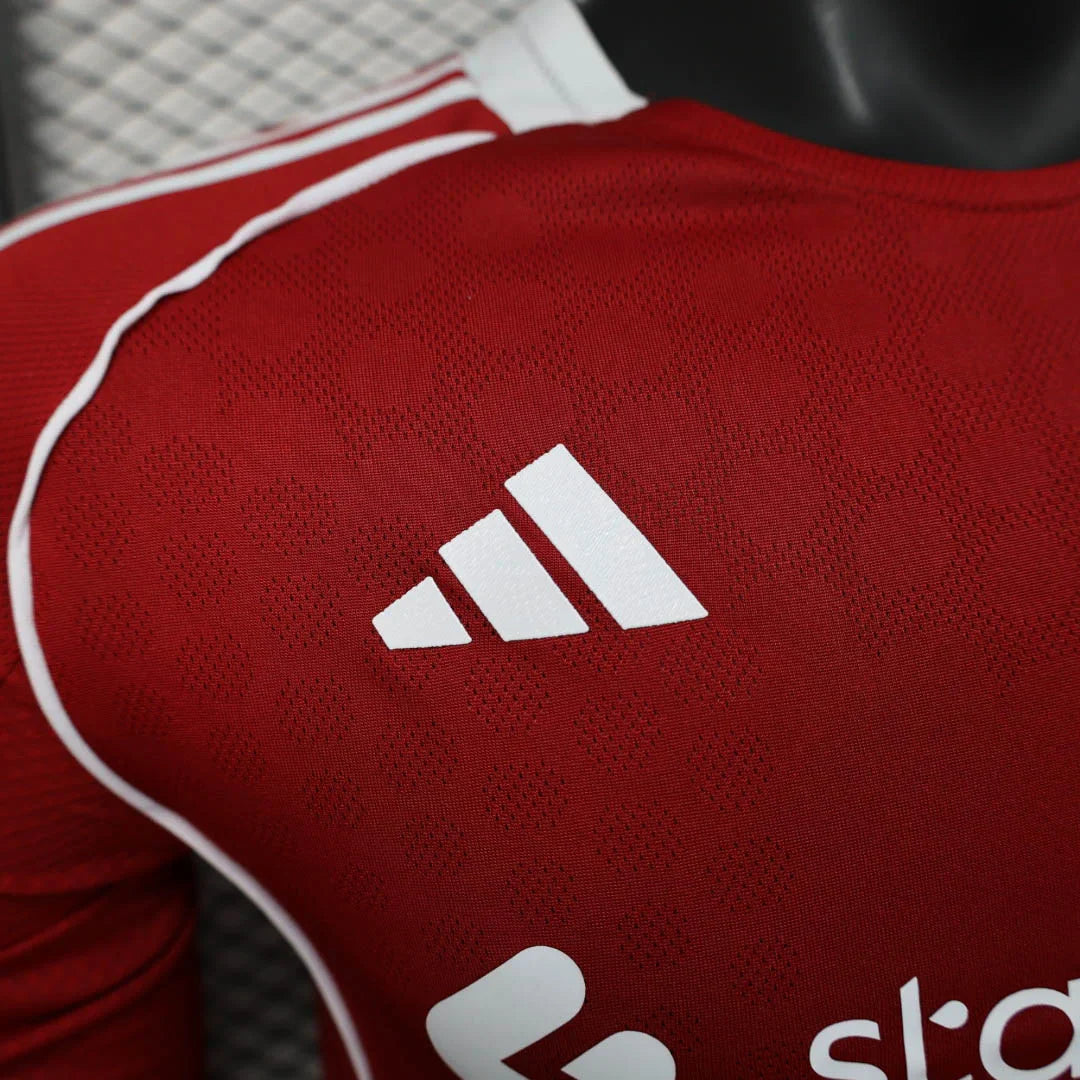 2025/2026 Player Version Long Sleeve Liverpool Home Football Shirt